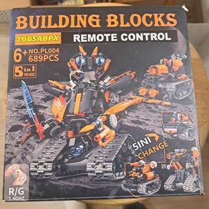 Remote Control Building Blocks - Orange and Black